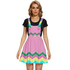 Easter Chevron Pattern Stripes Apron Dress by Hannah976
