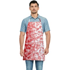 Christmas New Year Snowflake Deer Kitchen Apron by Ndabl3x