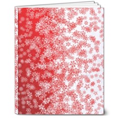 Christmas New Year Snowflake Deer 8  X 10  Hardcover Notebook by Ndabl3x