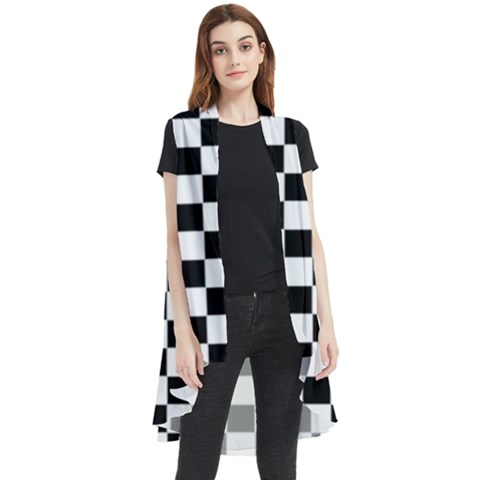 Vablen Sleeveless Chiffon Waistcoat Shirt by saad11