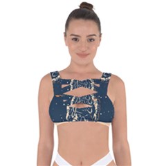 Vintage Retro Space Posters Astronaut Bandaged Up Bikini Top by Sarkoni