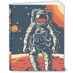Vintage Retro Space Posters Astronaut 8  X 10  Hardcover Notebook by Sarkoni