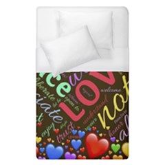 Loving Practice Agape Heart Duvet Cover (single Size) by Paksenen