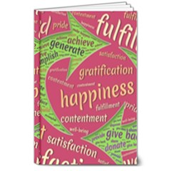 Fulfillment Satisfaction Happiness 8  X 10  Hardcover Notebook by Paksenen