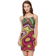 Chaos Unknown Unfamiliar Strange Summer Tie Front Dress by Paksenen