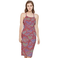 Love Hearts Valentines Connection Bodycon Cross Back Summer Dress by Paksenen