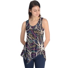Mental Human Experience Mindset Pattern Sleeveless Tunic by Paksenen