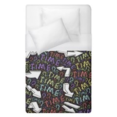 Time Nonlinear Curved Undirected Duvet Cover (single Size) by Paksenen