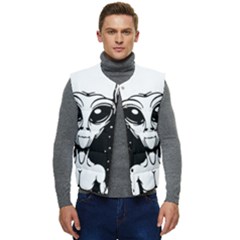 Alien Ufo Men s Button Up Puffer Vest	 by Bedest