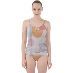 Lines Boho Poster Contemporary Cut Out Top Tankini Set by Bedest