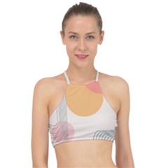 Lines Boho Poster Contemporary Halter Bikini Top by Bedest