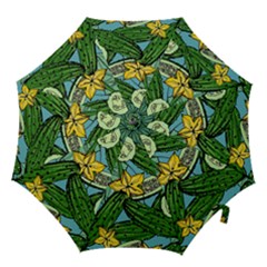 Seamless Pattern With Cucumber Slice Flower Colorful Hand Drawn Background With Vegetables Wallpaper Hook Handle Umbrellas (medium) by Ket1n9