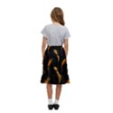Abstract Art Pattern Warm Colors Kids  Ruffle Flared Wrap Midi Skirt View4