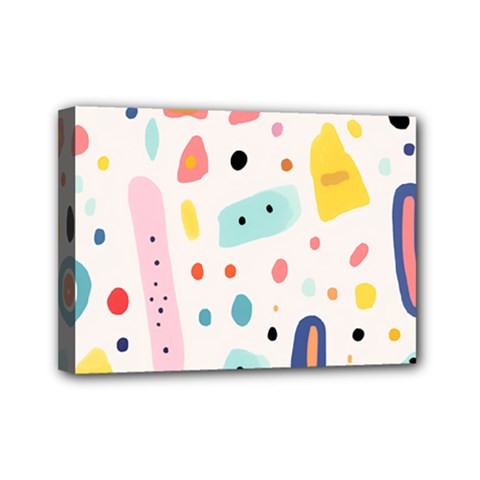 Abstract Seamless Colorful Pattern Mini Canvas 7  X 5  (stretched) by Ndabl3x