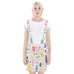 Abstract Seamless Colorful Pattern Braces Suspender Skirt by Ndabl3x