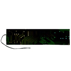 Circuits Circuit Board Green Technology Roll Up Canvas Pencil Holder (l) by Ndabl3x