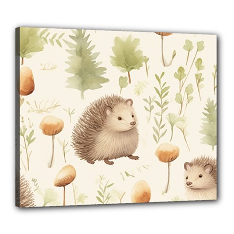Hedgehog Mushroom Canvas 24  X 20  (stretched) by Ndabl3x