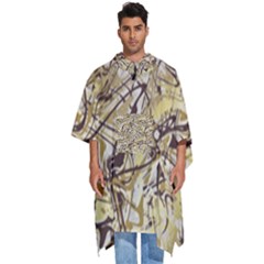 Marble Texture Pattern Seamless Men s Hooded Rain Ponchos by Ndabl3x