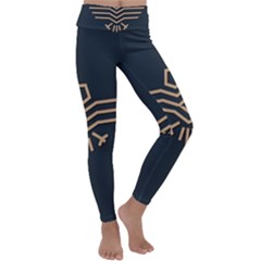 Eagle Bird Kids  Lightweight Velour Classic Yoga Leggings by Cendanart