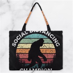 Monster Yeti Social Distance Monkey Zipper Medium Tote Bag by Cendanart