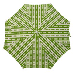 Christmas Green Tree Background Straight Umbrellas by Cendanart
