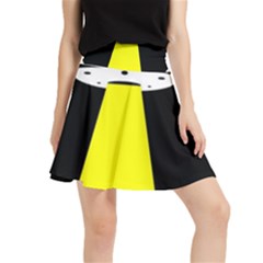Ufo Flying Saucer Extraterrestrial Waistband Skirt by Cendanart