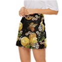 Embroidery Blossoming Lemons Butterfly Seamless Pattern Mini Front Wrap Skirt View2