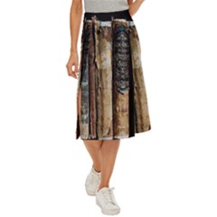 Assorted Color Books Old Macro Midi Panel Skirt by Cendanart