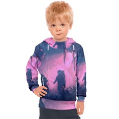 Beeple Astronaut Spacesuit 3d Digital Art Artwork Jungle Kids  Hooded Pullover by Cendanart
