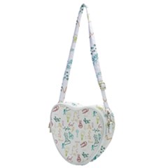 Background Decorative Heart Shoulder Bag by Bedest