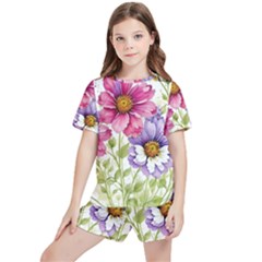 Flourish Colours Invitation Kids  T-shirt And Sports Shorts Set by Bedest