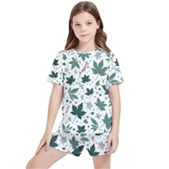 Leaves Nature Bloom Kids  T-shirt And Sports Shorts Set by Bedest
