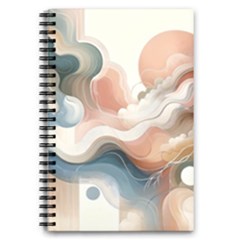 Abstract Pastel Waves Organic 5 5  X 8 5  Notebook by Grandong
