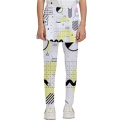 Graphic Design Geometric Background Kids  Skirted Pants by Bedest