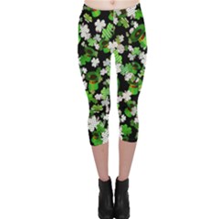 Hat Dark Shamrock Handraw Capri Leggings  by CoolDesigns