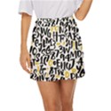 Letters Pattern Mini Front Wrap Skirt View1
