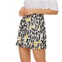 Letters Pattern Mini Front Wrap Skirt View2