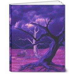 Forest Night Sky Clouds Mystical 8  X 10  Hardcover Notebook by Bedest