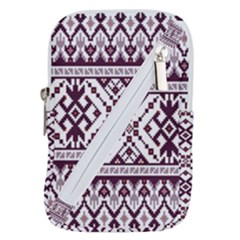 Illustration Ukrainian Folk Seamless Pattern Ornament Belt Pouch Bag (large) by Bedest