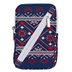 Ukrainian Folk Seamless Pattern Ornament Art Belt Pouch Bag (large) by Bedest