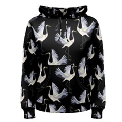 Crane Pattern Bird Animal Women s Pullover Hoodie by Bedest