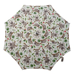 Seamless Pattern With Cute Sloths Hook Handle Umbrellas (medium) by Bedest
