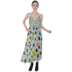 Seamless Pattern With Viruses Tie Back Maxi Dress by Bedest