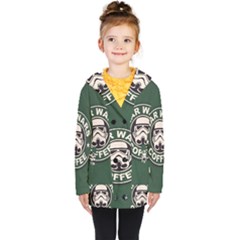 Stormtrooper Coffee Kids  Double Breasted Button Coat by Cendanart