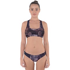 In The Cosmos Moon Sci-fi Space Sky Cross Back Hipster Bikini Set by Cendanart