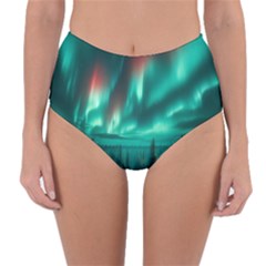 Aurora Borealis Snow Reversible High-waist Bikini Bottoms by Ndabl3x