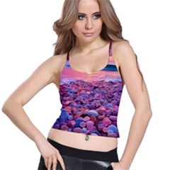 Sea Beach Water Sunset Ocean Spaghetti Strap Bra Top by Ndabl3x