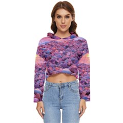 Sea Beach Water Sunset Ocean Women s Lightweight Cropped Hoodie by Ndabl3x