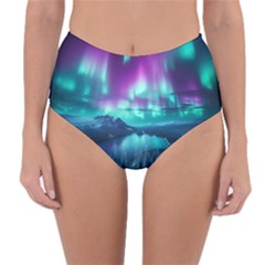Lake Aurora Borealis Reversible High-waist Bikini Bottoms by Ndabl3x