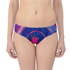 Enchanted Rose Stained Glass Hipster Bikini Bottoms by Cendanart